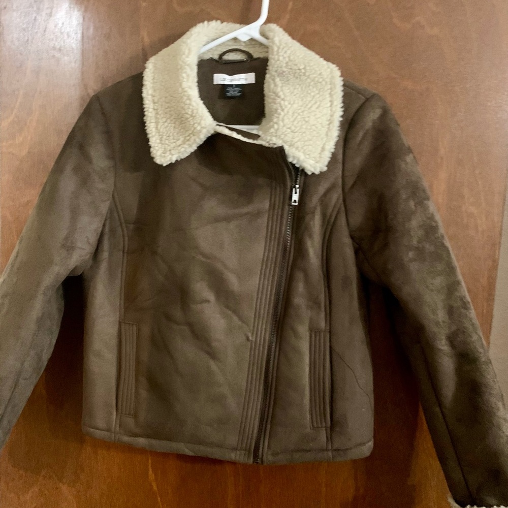 Liz Claiborne Brown Faux Suede Jacket